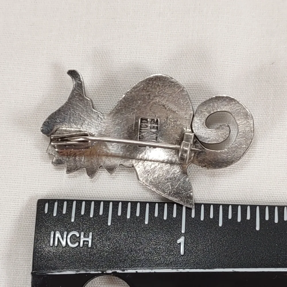 Vintage 1930's-40's Mexico Silver Seahorse Brooch